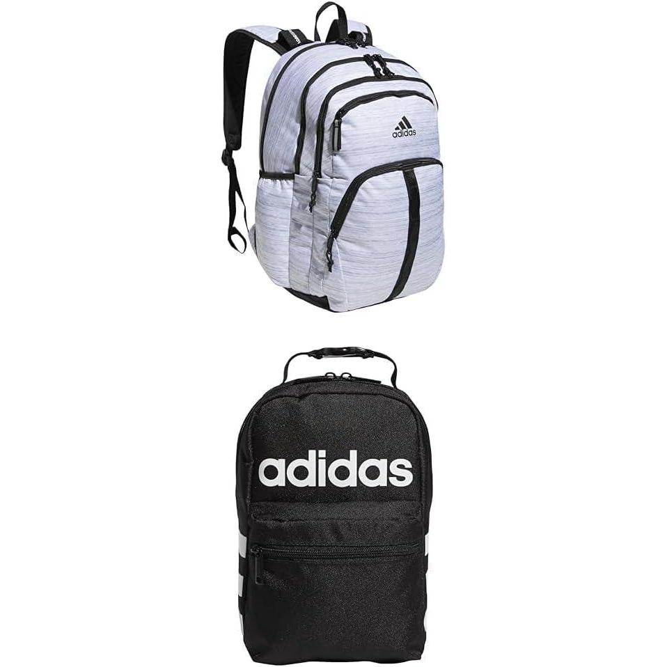 imageadidas Prime Backpack for Work Travel Bag for Women and Men with Padded Compartment for Laptop BlackWhite2 One SizeWhiteBlack  BlackWhite