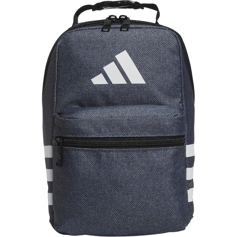 imageadidas Santiago Lunch Bag Cooler for Women and Men Insulated Food Container Box with Mesh Pocket BlackWhite30 One SizeTwill Onix GreyBlack