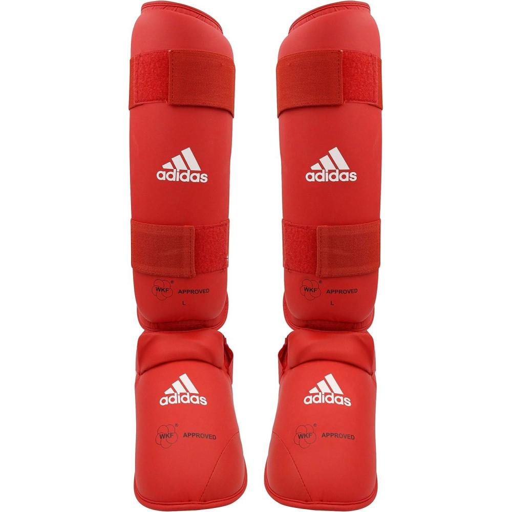 imageadidas Shin and Removable Instep Pads WKFShin Pads for Karate and Instep Removable Unisex