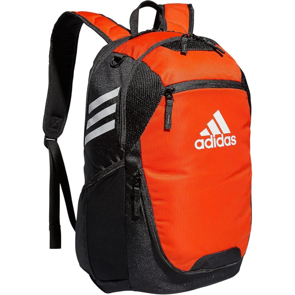 imageadidas Stadium Team Sports Backpack 36L  750 ml 28 oz Refillable Plastic Sport Water Bottle Navy Blue 2  BlueSilver Metallic One SizeTeam Orange
