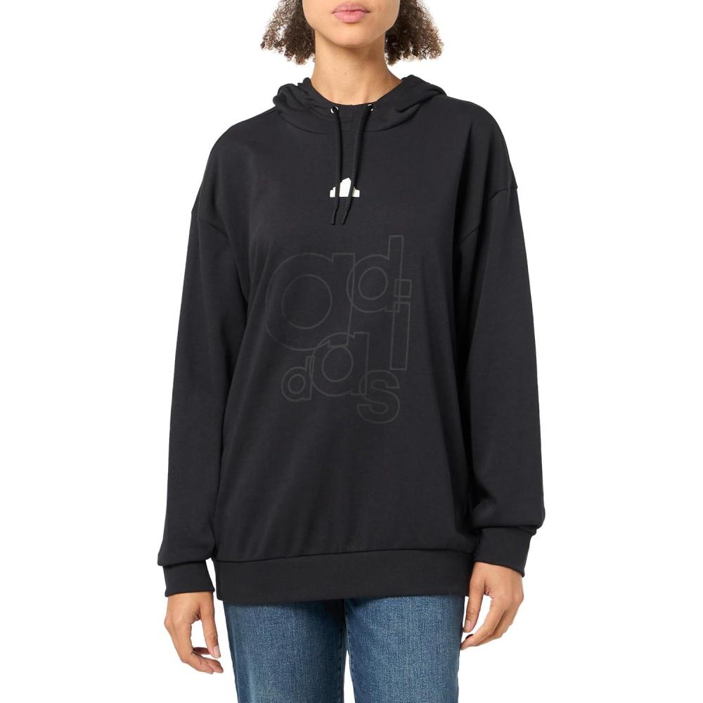 imageadidas Womens Printed French Terry HoodieBlack