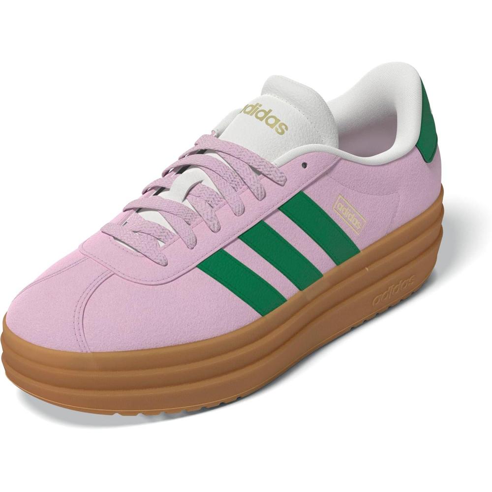 imageadidas Womens Vl Court Bold SneakerClear PinkCourt GreenChalk White