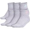 imageadidas Womens Ankle Socks Athletic Cushioned Quarter Fit 6Pack Durable Comfortable Cooling with CompressionGreyBliss PopClear Mint