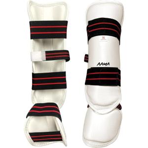 AAMA Martial Arts Taekwondo Vinyl Shin Instep Guard Protector(XX-Small)