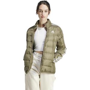 adidas Essentials 3-Stripes Light Down Jacket(Olive Strata)