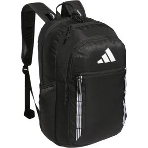 adidas Excel Backpack + Insulated Lunch Bag, Black/White + Black/White, OSFA(7.0/Black/White 3 Stripe Webbing_2)