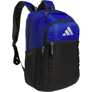 adidas Excel Backpack + Insulated Lunch Bag, Black/White + Black/White, OSFA(7.0/Team Royal Blue/Black/Silver Metallic)