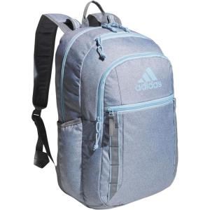 adidas Excel Backpack + Insulated Lunch Bag, Black/White + Black/White, OSFA(7.0/Twill Grey/Clear Sky Blue/Grey)