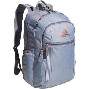 adidas Excel Backpack + Insulated Lunch Bag, Black/White + Black/White, OSFA(7.0/Twill Grey/Grey/Rose Gold)
