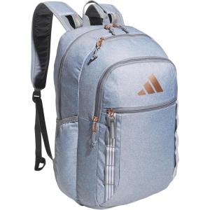adidas Excel Backpack + Insulated Lunch Bag, Black/White + Black/White, OSFA(7.0/Twill Grey/Grey/Rose Gold_2)