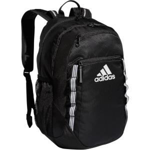 adidas Excel Backpack + Insulated Lunch Bag, Black/White + Black/White, OSFA(Black/White 3 Stripe Webbing)
