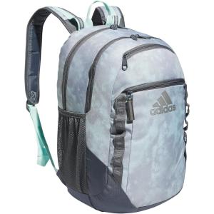 adidas Excel Backpack + Insulated Lunch Bag, Black/White + Black/White, OSFA(Stone Wash Semi Flash Aqua-stone/Onix Grey)