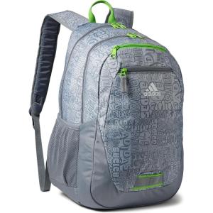 adidas Foundation Backpack + Excel Insulated Lunch Bag, Splatter Blue + SplatterBlack/Scarlet, OSFA(Adi Font Madness Stone Grey/Lucid Lime Green)