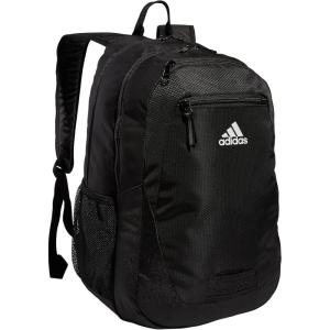 adidas Foundation Backpack + Excel Insulated Lunch Bag, Splatter Blue + SplatterBlack/Scarlet, OSFA(Black/White)