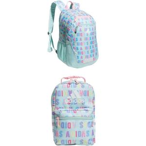 adidas Foundation Backpack + Excel Insulated Lunch Bag, Splatter Blue + SplatterBlack/Scarlet, OSFA(Flash Aqua/Pink + Flash Aqua/Pink)