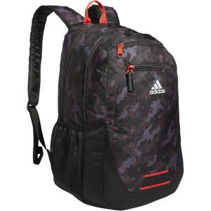 adidas Foundation Backpack + Excel Insulated Lunch Bag, Splatter Blue + SplatterBlack/Scarlet, OSFA(Galaxy Camo Black-bright Red/Black/Bright Red)