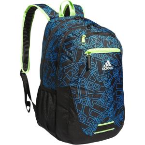 adidas Foundation Backpack + Excel Insulated Lunch Bag, Splatter Blue + SplatterBlack/Scarlet, OSFA(Outline Bos Toss Pulse Blue/Black/Lucid Lemon Yellow)
