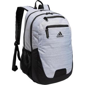 adidas Foundation Backpack + Excel Insulated Lunch Bag, Splatter Blue + SplatterBlack/Scarlet, OSFA(Two Tone White/Black)
