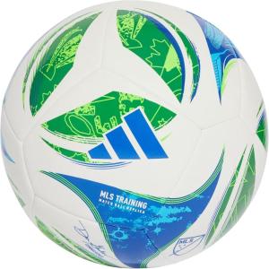 adidas MLS Soccer Ball(White/Green/Glory Blue/Solar Blue)