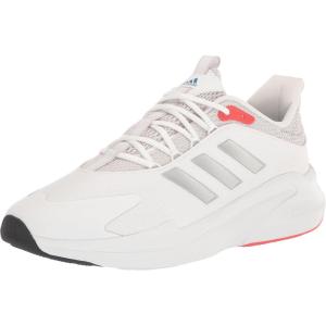 adidas Men’s Alphaedge + Sneaker(White/Silver Metallic/Bright Red)