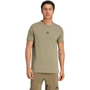 adidas Men’s Designed for Training Workout T-Shirt(Olive Strata)