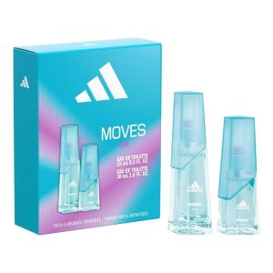 adidas Moves for Her Giftset 0.5 fl oz EDT + 1 fl oz EDT, Notes of Grapefruit, Peppermint, Tomato, Women’s Fragrance, Long Lasting, Sporty Fragrance, Travel Size(Moves Her Giftset)