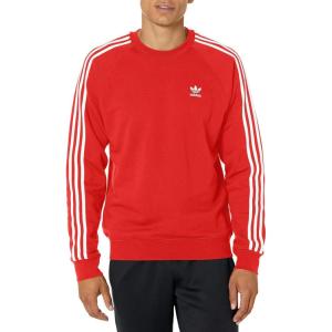 adidas Originals Men’s Adicolor Classics 3-Stripes Crew(Better Scarlet)