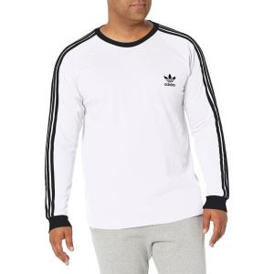 adidas Originals Men’s Adicolor Classics 3-Stripes Long Sleeve Tee(White)