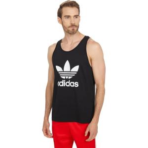 adidas Originals Men’s Adicolor Trefoil Tank Top(Black/White)