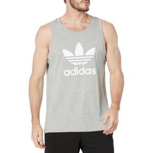 adidas Originals Men’s Adicolor Trefoil Tank Top(Medium Grey Heather)