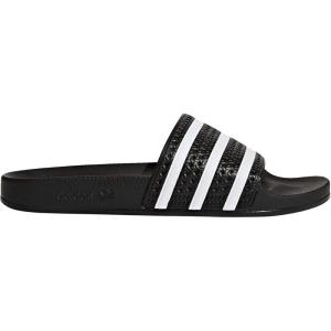 adidas Originals Men’s Adilette Slide Sandal(Black/White/Black)