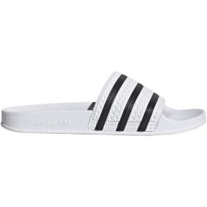 adidas Originals Men’s Adilette Slide Sandal(White/Black/White)