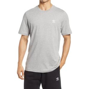 adidas Originals Men’s Loungewear Adicolor Essentials Trefoil Tee(Medium Grey Heather)