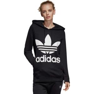 adidas Originals Women’s Adidas Adicolor Trefoil Hoodie(Black/White)