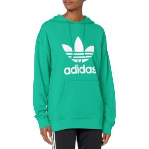 adidas Originals Women’s Adidas Adicolor Trefoil Hoodie(Green)