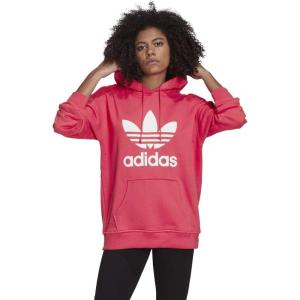 adidas Originals Women’s Adidas Adicolor Trefoil Hoodie(Power Pink/White)