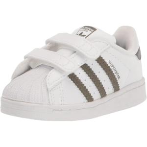 adidas Performance Superstar 2 CF I Basketball Fashion Sneaker(White/Olive Strata/White (Cross Strap))