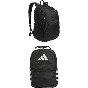 adidas Prime Backpack for Work, Travel Bag for Women and Men with Padded Compartment for Laptop, Black/White/2, One Size(Black + Black/White/3.0)