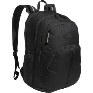 adidas Prime Backpack for Work, Travel Bag for Women and Men with Padded Compartment for Laptop, Black/White/2, One Size(Black)