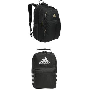 adidas Prime Backpack for Work, Travel Bag for Women and Men with Padded Compartment for Laptop, Black/White/2, One Size(Black/Gold Metallic + Black/White)