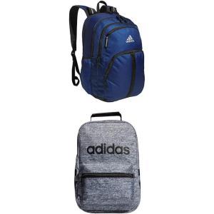 adidas Prime Backpack for Work, Travel Bag for Women and Men with Padded Compartment for Laptop, Black/White/2, One Size(Black/Silver Metallic + Onix Grey/Black)