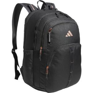 adidas Prime Backpack for Work, Travel Bag for Women and Men with Padded Compartment for Laptop, Black/White/2, One Size(Carbon Grey/Rose Gold)