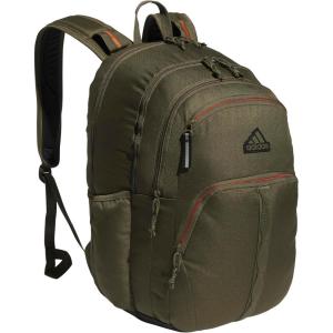 adidas Prime Backpack for Work, Travel Bag for Women and Men with Padded Compartment for Laptop, Black/White/2, One Size(Olive Strata Green/Impact Orange/2)