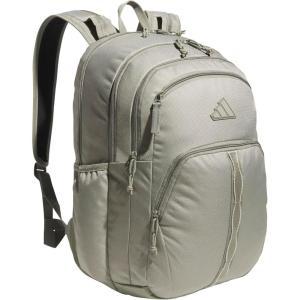 adidas Prime Backpack for Work, Travel Bag for Women and Men with Padded Compartment for Laptop, Black/White/2, One Size(Silver Pebble Grey)