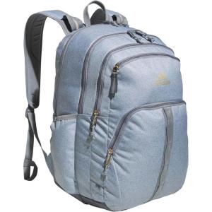 adidas Prime Backpack for Work, Travel Bag for Women and Men with Padded Compartment for Laptop, Black/White/2, One Size(Twill Grey/Grey/Gilver/2)