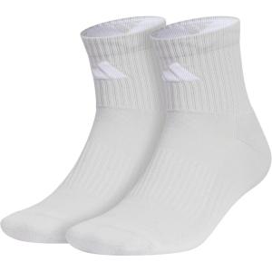 adidas Pure Training High Quarter Sports Performance Socks (2-Pair)(Team Light Grey/White)