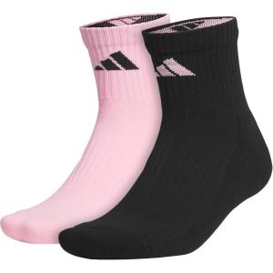 adidas Pure Training High Quarter Sports Performance Socks (2-Pair)(True Pink/Black)