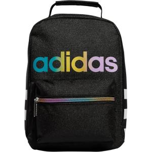 adidas Santiago Lunch Bag Cooler for Women and Men, Insulated Food Container Box with Mesh Pocket, Black/White/3.0, One Size(Black Rainbow/1.0)
