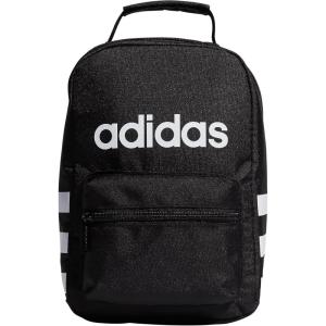 adidas Santiago Lunch Bag Cooler for Women and Men, Insulated Food Container Box with Mesh Pocket, Black/White/3.0, One Size(Black/White/1.0)