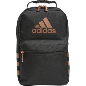 adidas Santiago Lunch Bag Cooler for Women and Men, Insulated Food Container Box with Mesh Pocket, Black/White/3.0, One Size(Carbon Grey/Rose Gold/3.0)